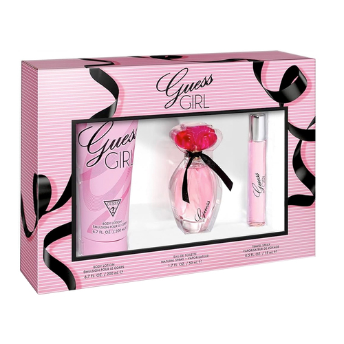 3pc Guess Girl 100ml Eau De Toilette & Body Lotion/Travel Spray Set
