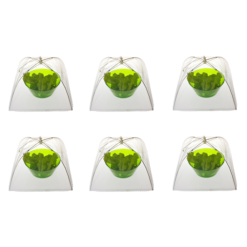 6PK Appetito Square Nylon Net Food Cover 41cm Home Kitchen Cooking White