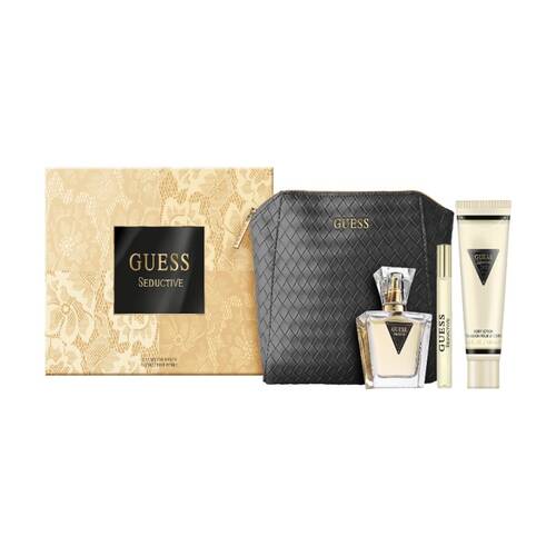 4pc Guess Seductive Women 75ml & 15ml EDT 100ml Body Lotion Designer Bag Set