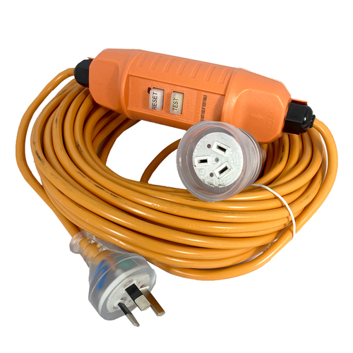 18m Extension Cord Inline RCD 3 Core 10amp