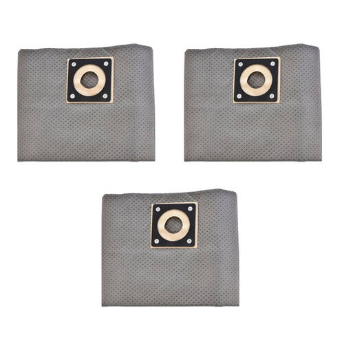 3PK Pullman AS4 15L Reusable Cloth Bag for Vacuum Cleaner Durable Fabric Grey