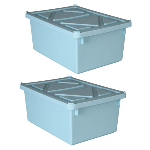 2PK Boxsweden 10L/36cm Tetra Storage Box w/ Lid - Assorted