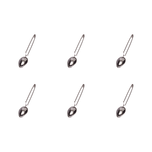6PK Teaology Stainless Steel Oval Spring Tea Infuser - Silver