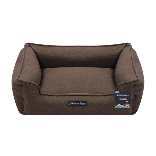 Paws & Claws 60cm Pia Walled Cat/Dog Pet Bed Medium - Brown