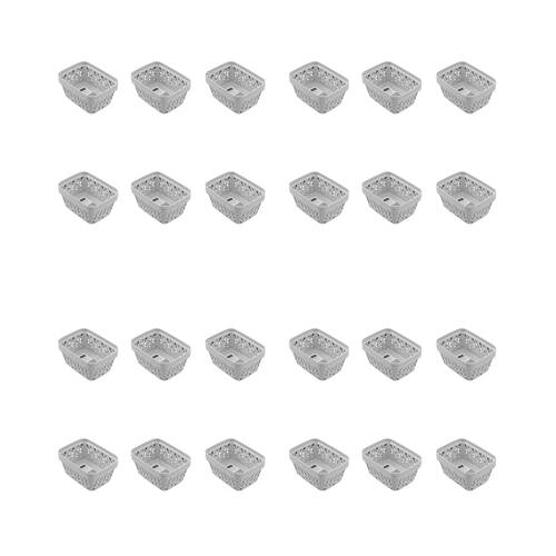 24x 2pc Boxsweden Star Organiser Tray Versatile Rect 15.5x11.5x6.5cm Grey