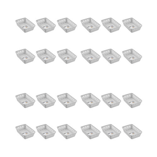 24PK Boxsweden Star Organiser Tray Versatile Rectangular 23.5x16x6.5cm Grey