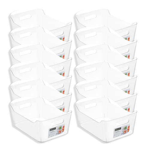 12PK Boxsweden Crystal Food Storage Container 34.5x25cm Large - Clear