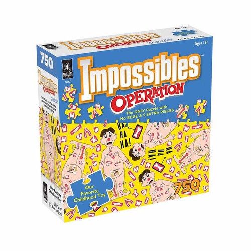 750pc Impossibles Hasbro Operation Puzzle No Edge Toy 12+