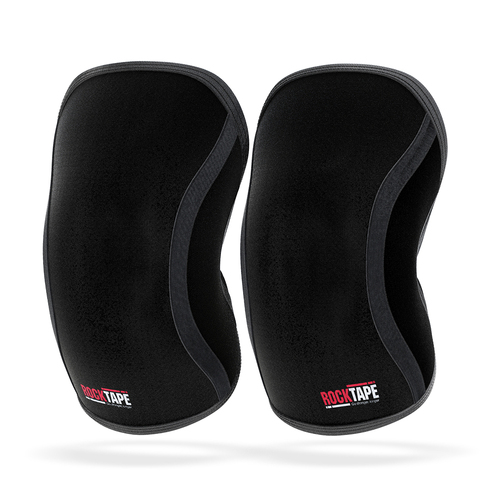 RockTape Medium 5mm Assassins Knee Sleeves Support Compression - Black