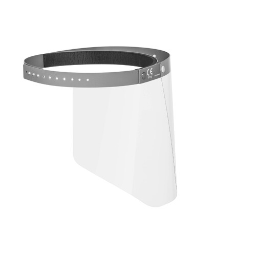 Durable Plastic Face Visor CE EN166 Optical Class 1 - Grey