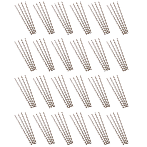 24PK Appetito Stainless Steel Reusable Straight Smoothie Straws Home Kitchen