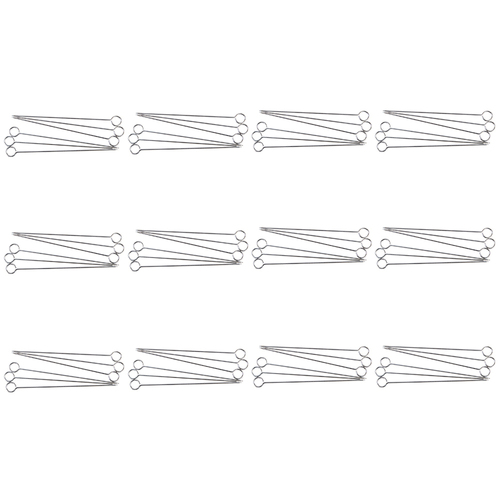 12x 6pc Appetito Chrome Skewers 10"/25cm Home Kitchen Cooking