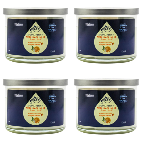 4PK Glade Home/Room Aromatherapy Pure Happiness - Orange Neroli