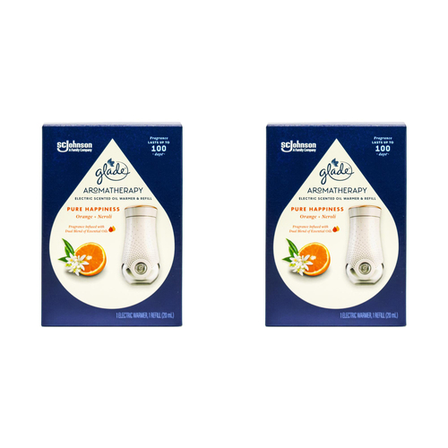2PK Glade 20ml Aromathery Electric Scented Oil Warmer - Orange Neroli