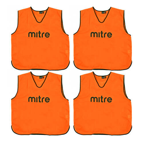 4PK Mitre Training Bib - Orange - XXL Senior
