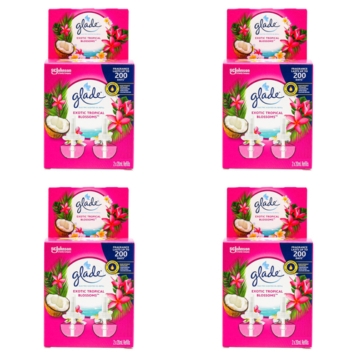 8pc Glade Electric Scented Oil Refills 20ml - Exotic Tropical Blossoms