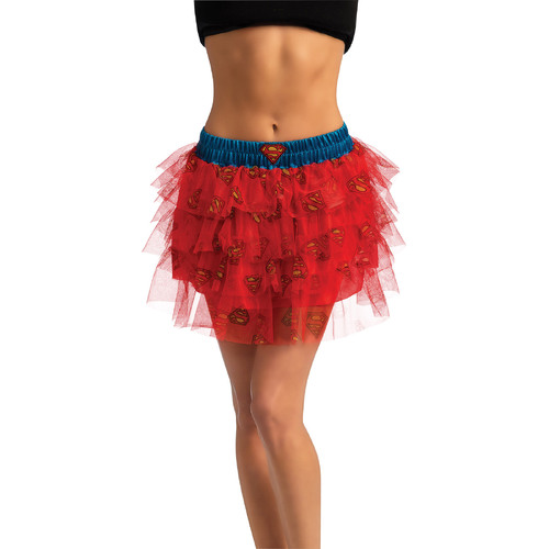 Dc Comics Supergirl Skirt With Sequins Adult Size Std