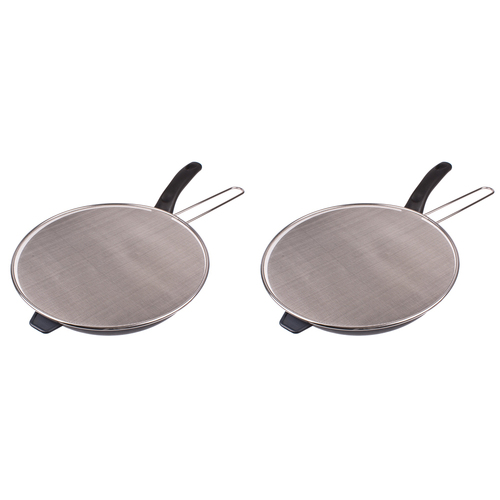 2PK Appetito Stainless Steel 33cm Splatter Screen Round