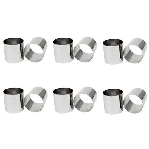 6PK Appetito Stainless Steel Round Food Ring 75mm Dia.x75mm High
