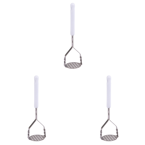 3PK Appetito Stainless Steel Mini Masher White Home Kitchen Cooking