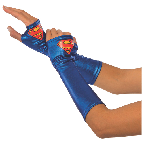 DC Comics Supergirl Gauntlets Adult Party Costume - Blue