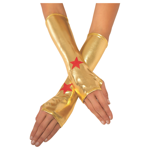 DC Comics Wonder Woman Gauntlets Adult Party Costume - Gold