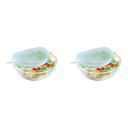 2x 2pc Appetito Reusable Silicone Food Covers Home Kitchen Cooking 25/28cm