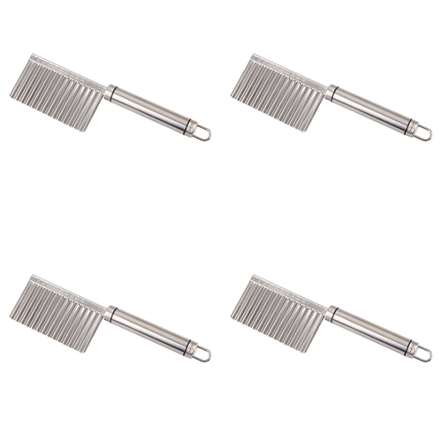 4PK Appetito Stainless Steel Crinkle Vegetable Cutter