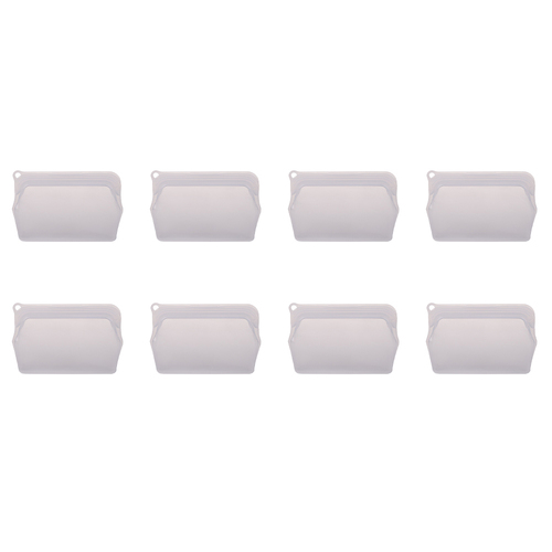 8PK Appetito Silicone Small Food Storage Bag 330ml White