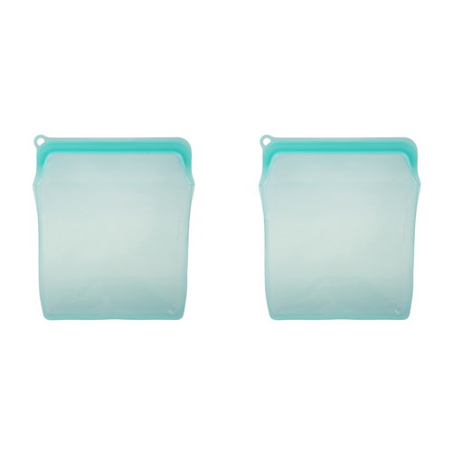 2PK Appetito Silicone Extra Large Food Storage Bag 1960ml Aqua
