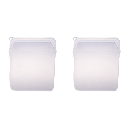 2PK Appetito Silicone Extra Large Food Storage Bag 1960ml White