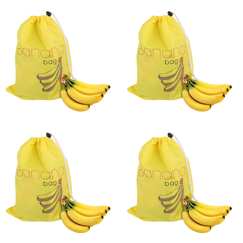 4PK Appetito Banana Bag Home Kitchen Organisation Cooking Yellow