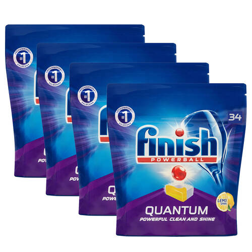 136PK Finish Quantum Dishwashing Tablets - Lemon Sparkle