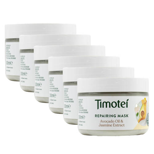 6PK Timotei Repairing Mask Avocado Oil & Jasmine Extract All Hair Types 300ml