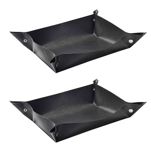 2PK Grand Fusion Leakproof Non-Stick BBQ Grill Mat Liner 30x40cm - Black