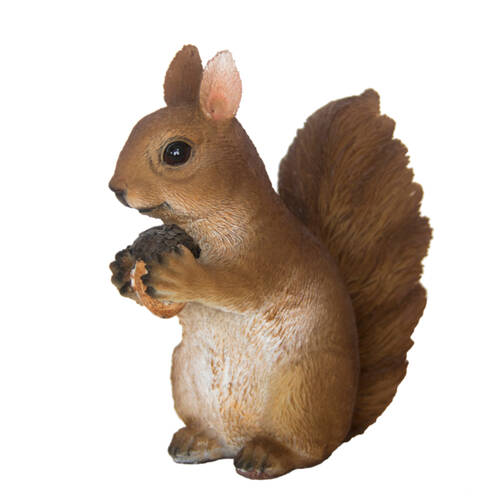 Esschert Design Sitting Squirrel Statue Small Ornament Brown