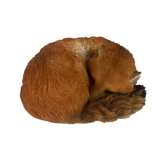 Esschert Design Sleeping Fox Statue Garden Decor Brown