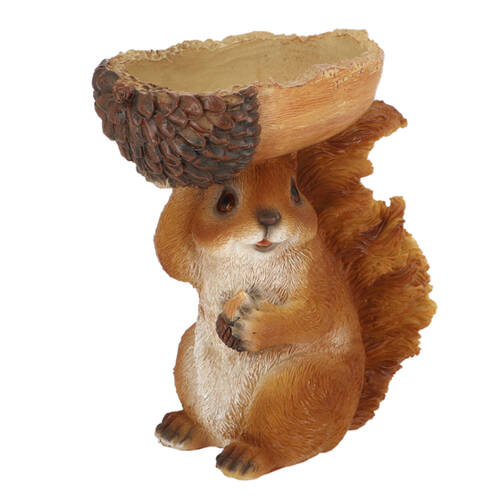 Esschert Design Squirrel W/ Acorn Bowl Statue Garden Brown