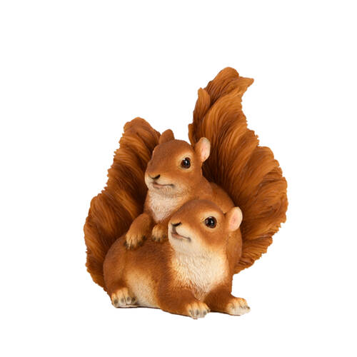 Esschert Design Two Squirrels Statue Garden Decor Brown