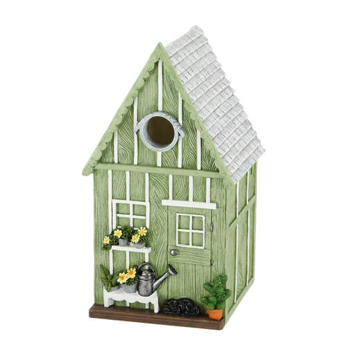 Esschert Design Garden Shed Nesting Box Bird Ornament Green