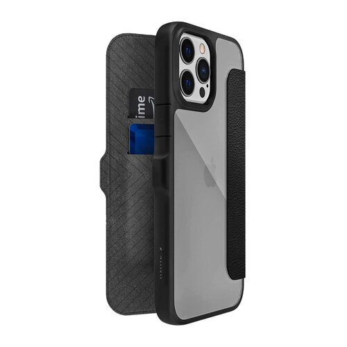 Raptic Urban Folio Wallet Flip Case For iPhone 13 Pro Max - Black