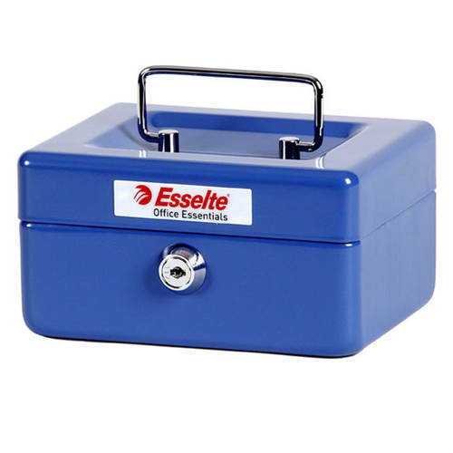 Esselte Cash/Money Box/Tin No6 Steel Blue