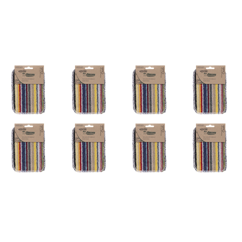 8pc Appetito Eco Scrubber 12x16.5cm Universal Scrub Cloth Assorted