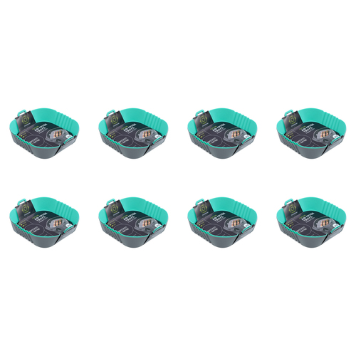 16pc Lemon & Lime Silicone Air Fryer Tray Square 21x5cm - Assorted