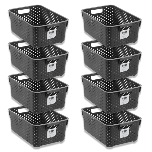 8PK Boxsweden Hudson Storage Basket 31x21cm Rectangle Medium - Assorted