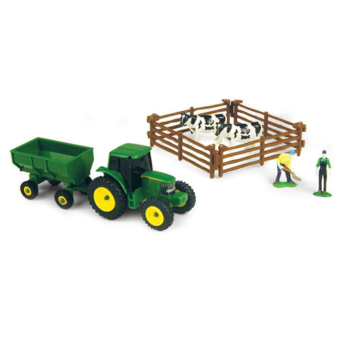 10pc Black White Cow Farm Set