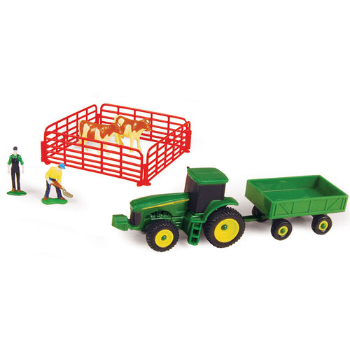 10pc Light Brown Cow Farm Set