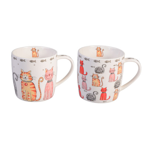 4PK Gibson Gifts Faithful Friend Cat Mug Kitchen Decor - Assorted