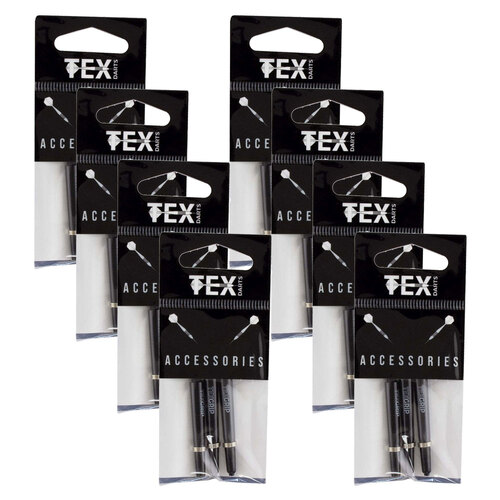 8x 3pc Formula Sports Tex Grip 35mm Nylon Shafts Intermediate - Black
