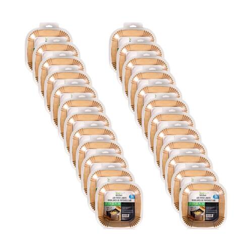 24PK 50pc Ideal Kitchen Air Fryer Paper Disposable Square Liner Sheet 16x4.5cm